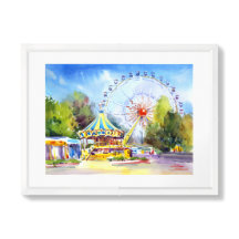 Colorida Aquarela Colorida - Roda Ferris