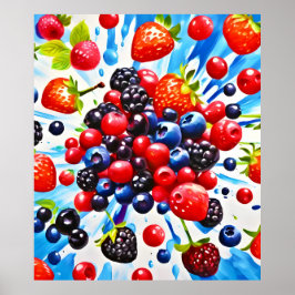 Poster Colorida Berry Fiesta Design