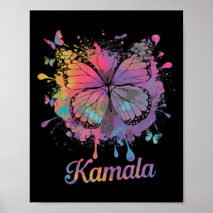 Poster Colorida Borboleta Kamala Para Mulheres Homens Cri