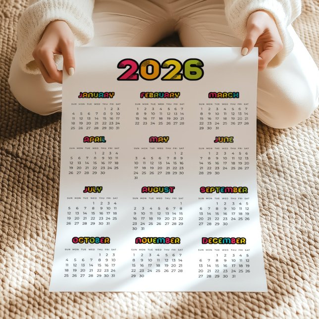 Poster Colorida calendário 2023 (Criador carregado)