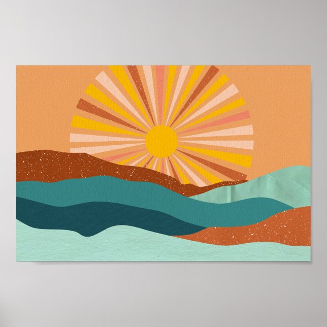 Poster Colorida Colorida do Groovy Psíquico Retroa (Frente)