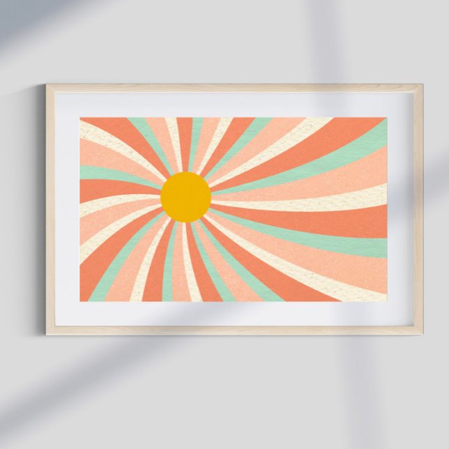 Poster Colorida Colorida do Groovy Psíquico Retroa (Criador carregado)