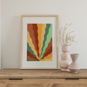 Poster Colorida Colorida do Groovy Psíquico Retroa