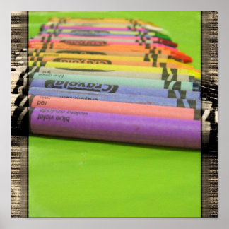 Poster Colorida Crayons