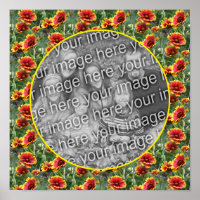 Colorida Daisy Flowers Frame Crie sua própria foto