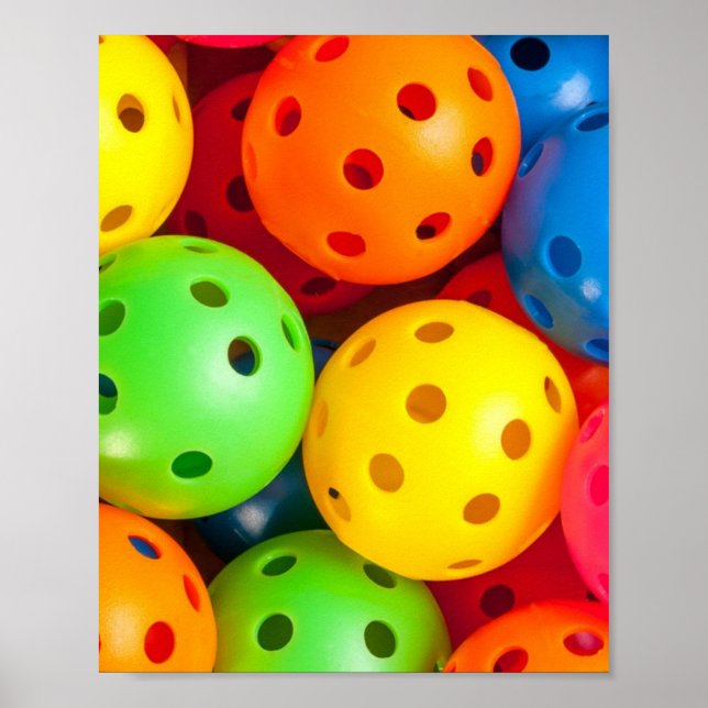 Poster Colorida de Pickleball (Frente)