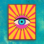 Poster Colorida Funky Mau Eye<br><div class="desc">Poster de mau,  pronto para afastar qualquer vibração ruim e trazer cor para suas paredes!</div>
