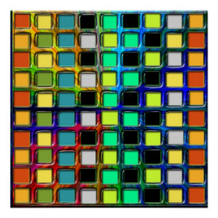 Pôster Colorida Grid Tilada por Shirley Taylor
