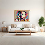 Poster Colorida Mulher Escute Música Pop Art<br><div class="desc">Mergulhe num mundo de criatividade vibrante com a nossa 'Colorful Woman Listens to Music Pop Art Poster.' Este trabalho de arte cativante casado perfeitamente o espírito vivacioso da pop arte com a alegria da música. As cores ousadas e os detalhes intrincados criam uma experiência visualmente impressionante que celebra o amor...</div>