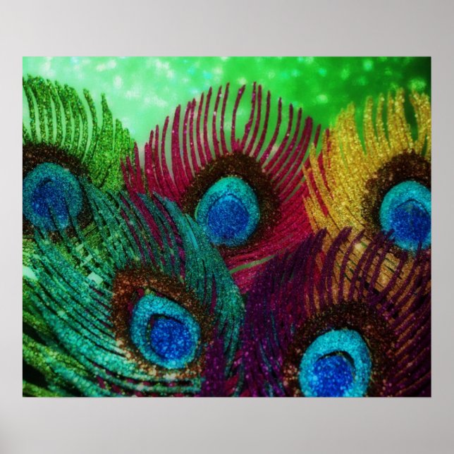 Pôster Colorida Peacock (Frente)