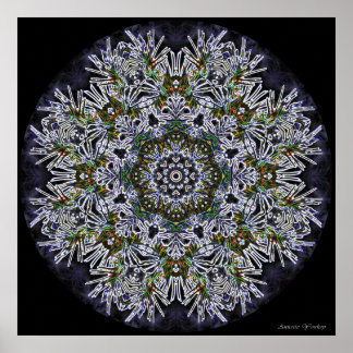 Poster Colorida Snowflake Mandala