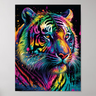 Poster Colorida Tiger