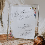 Poster Colorida Wildflower | Signature Drinks Sign<br><div class="desc">Este girassol colorido | O sinal de bebida é perfeito para o seu casamento simples e caprichoso do arco-íris no verão. Os florais cor-de-rosa brilhante, encantado, amarelo, laranja e dourado dão a este produto a sensação de um jardim primavera hippie elegante minimalista. A design moderna é a arte e delicada,...</div>