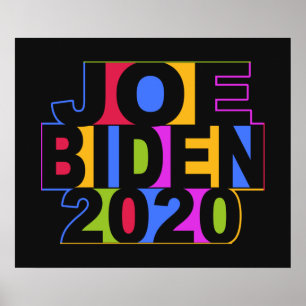 Poster Colorido cartaz JOE BIDEN 2020