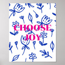 Colorido design floral, Escolha o Cartaz Alegria