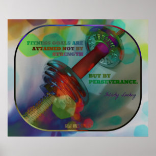 Poster colorido do Gym com pesos 07