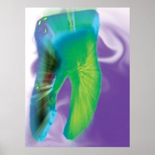 Poster colorido louco do dentista do design do