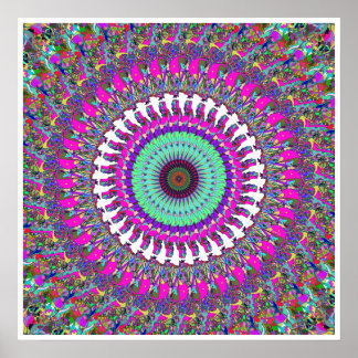Poster Colorido Mandala da Simetria