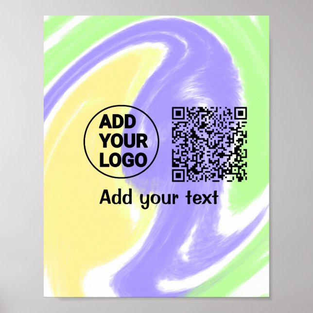 Poster Colorido simples adicione sua imagem de texto com  (Frente)