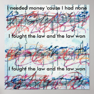 Pôster Colorido Watercolor - "Eu lutei contra a lei" - fo