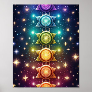 Poster Colorir Chakras