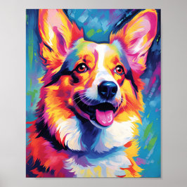 Poster Colorir Corgi