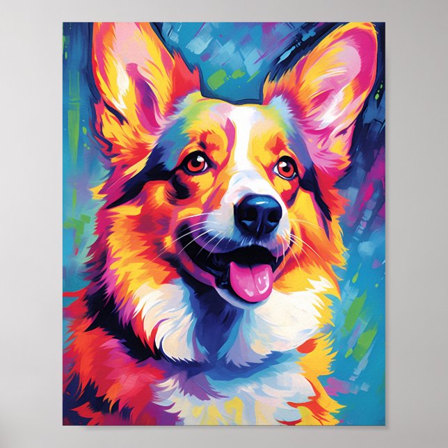 Poster Colorir Corgi (Frente)