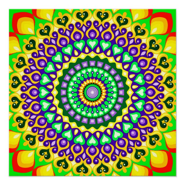 Pôster Colorir Mandala (Frente)