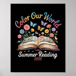 Poster Colorir Nosso Mundo Leitura de Verão 2025