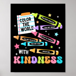 Poster Colorir O Mundo Com Crayon De Gentileza Positivida