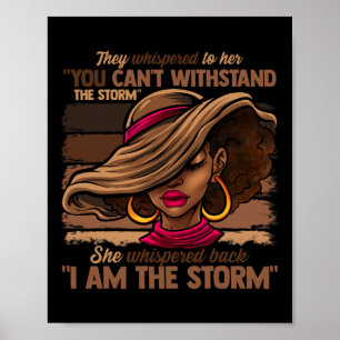 Poster Colors Women I Am The Storm Black EmpowerGirl