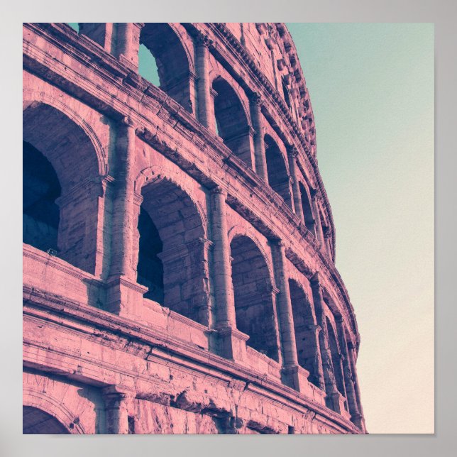 Poster Colósio em Roma. Romano monumental de três níveis (Frente)