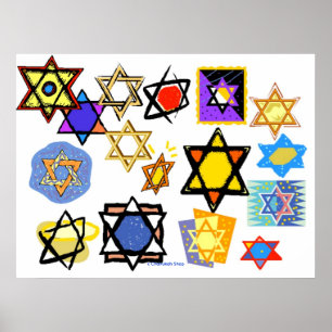 POSTER COLOSSAL - ESTRELAS JUDAICAS - CHANUKAH
