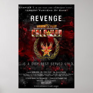 Poster colossal urgente da guerra fria da fúria