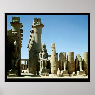 Pôster Colosses Ramesses II e pilão de Amenophis
