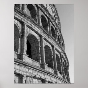 Pôster Colosseum em Roma. Anfiteatro romano monumental