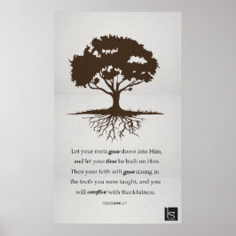 Poster Colossianos 2:7 - Enraizados nele