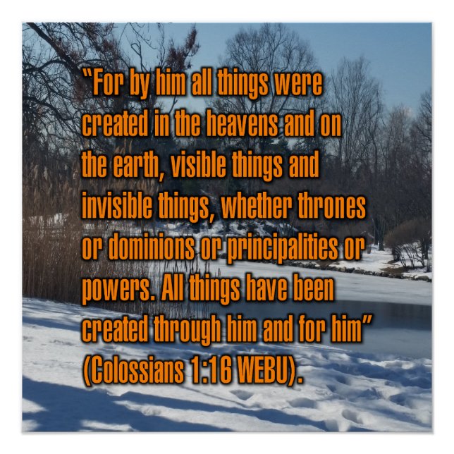 Pôster Colossians 1:16 WEBU (Frente)