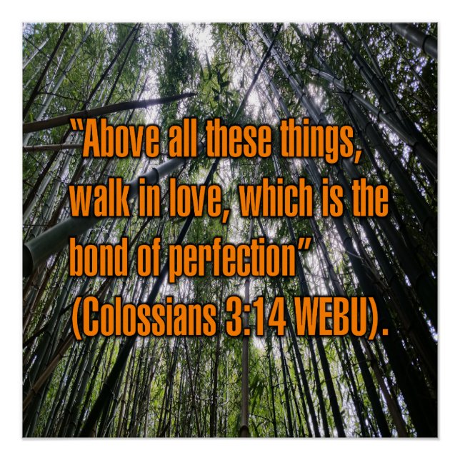 Pôster Colossians 3:14 WEBU (Frente)