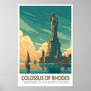 Poster Colosso de Rodes Sete Maravilhas do Mundo Arte