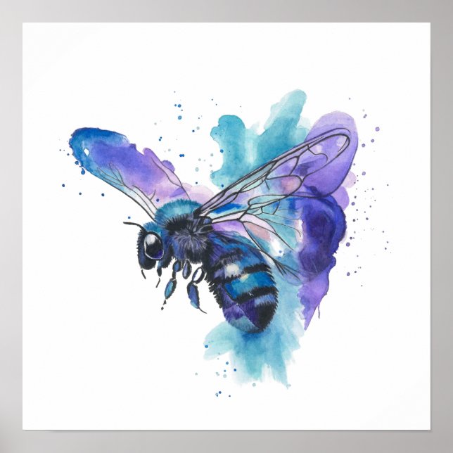 Poster Colourful cat watercolor artwork (Frente)