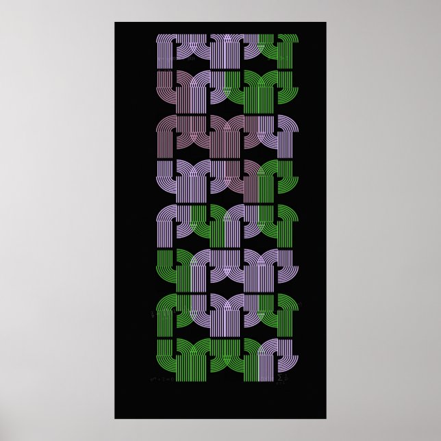 Poster Colourful U Maze Geometric Pattern Design  (Frente)