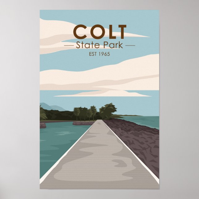 Poster Colt State Park Rhode Island Vintage (Frente)