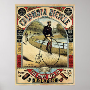 Pôster COLUMBIA BICICICLETA c. 1890