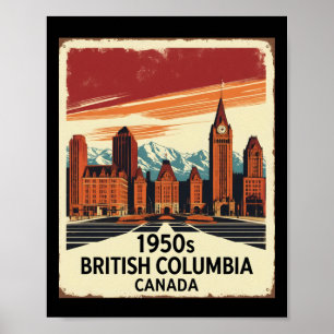 Poster Colúmbia Britânica Canadá Viagens vintage Touri 19