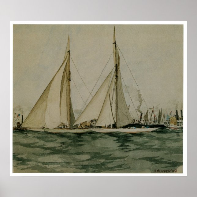 Poster Columbia e Shamrock 1899 (Frente)