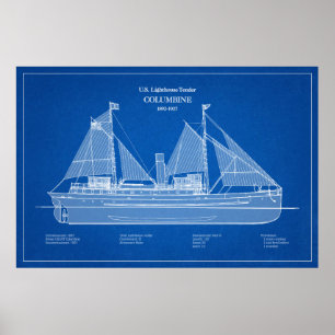Poster Columbina do Leitão USCG - ABD