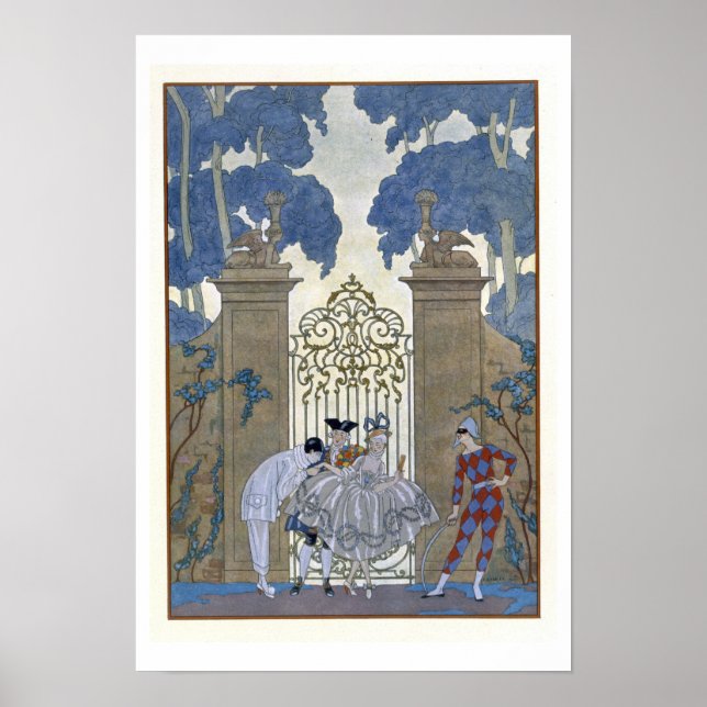 Pôster Columbina, ilustração de "Fetes Galantes" por Pa (Frente)