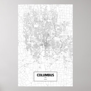 Poster Columbo, Ohio (preto no branco)