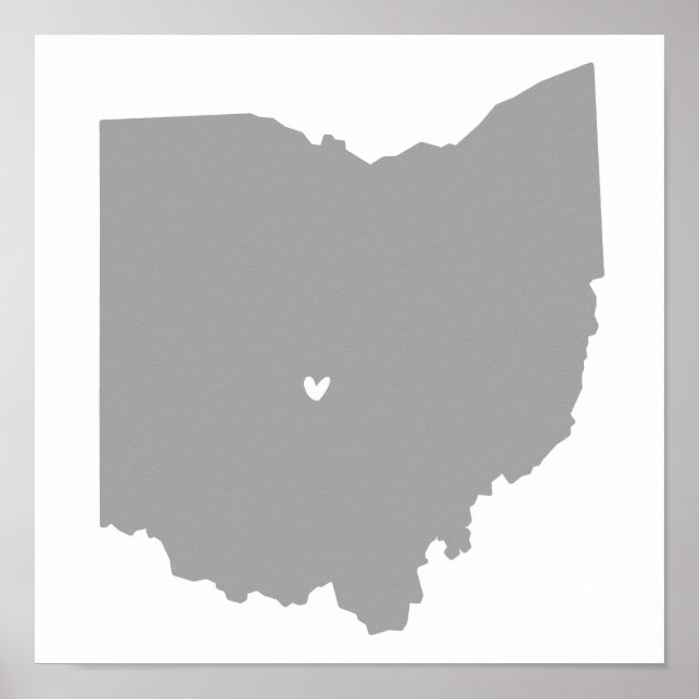 Poster Columbus, Ohio Love (Frente)